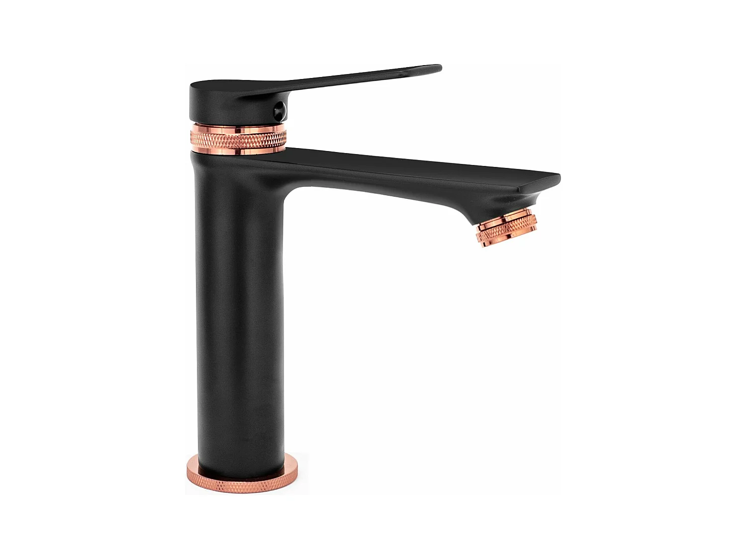 Robinet De Lavabo Rea Js-634901Rgb Viral Low Black/Rose Gold