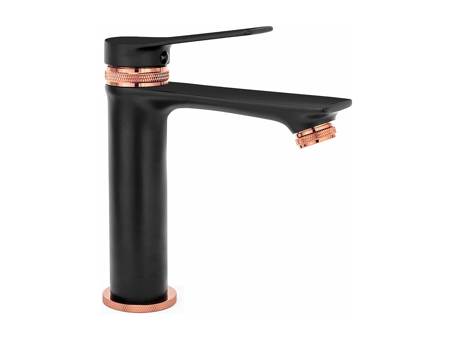 Robinet De Lavabo Rea Js-634901Rgb Viral Low Black/Rose Gold