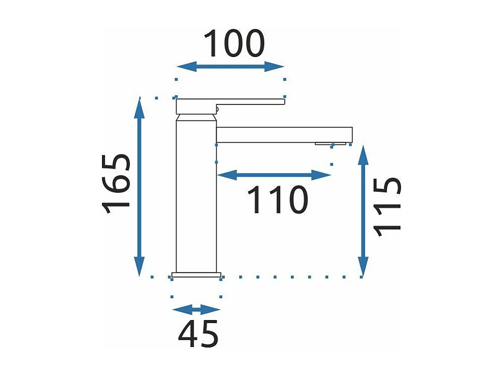 Rubinetto Da Lavabo Rea Verso Low Brush Gold