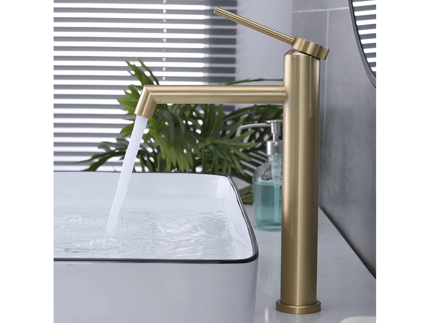 Robinet De Lavabo Rea Js-B310-1Bg Foss High Brush Gold