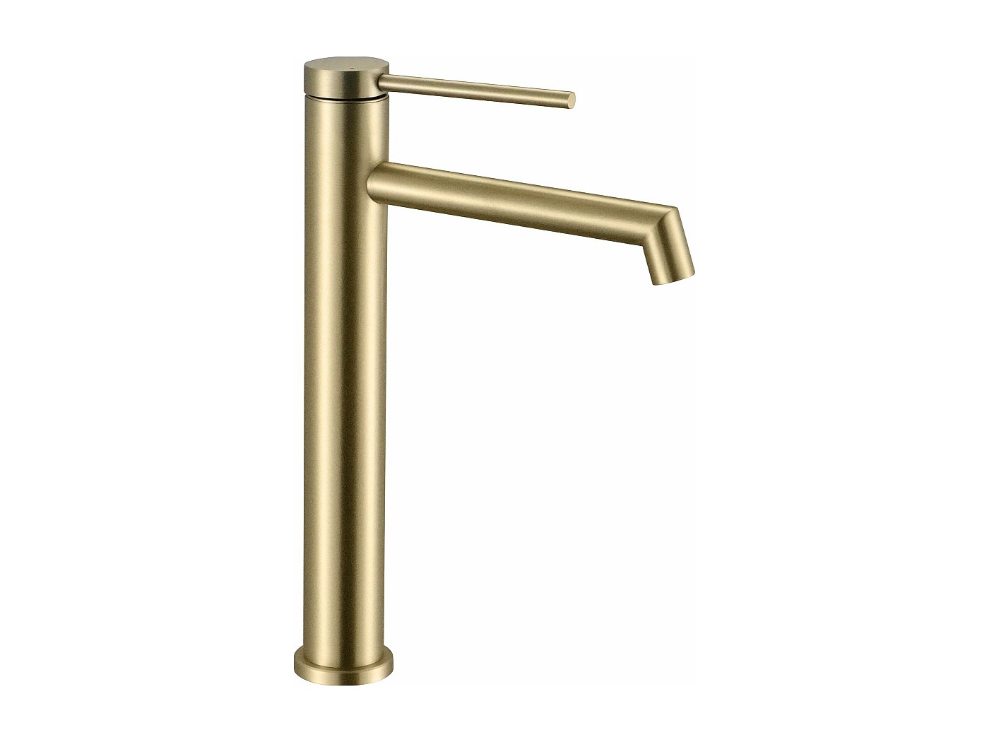 Blaufoss Round EcoStart standaard wastafelkraan Brushed CoolMetal