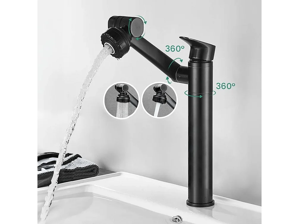 Robinet De Lavabo Rea Paco High Black