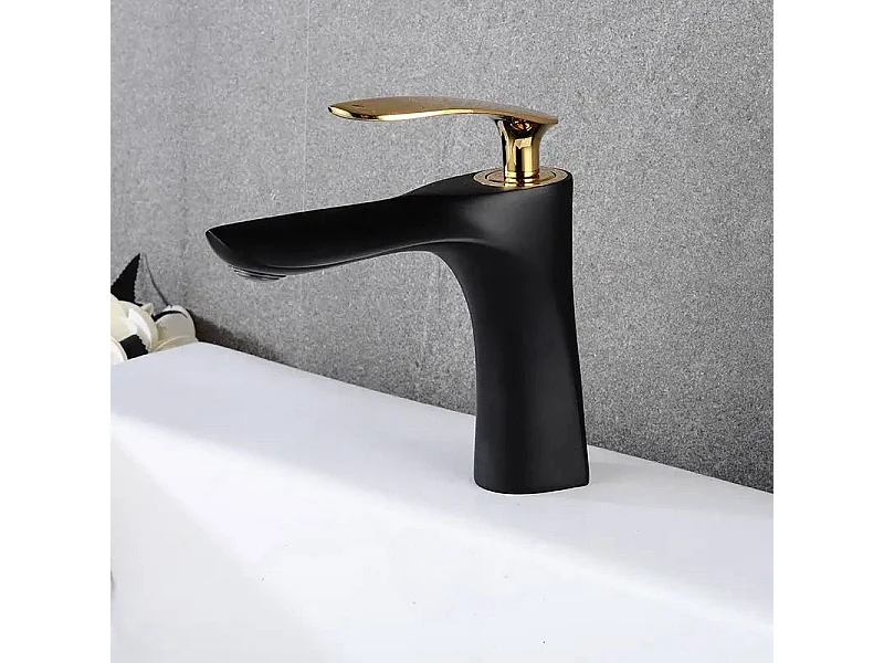 Grifo De Baño Rea Orbit Low Black/Gold