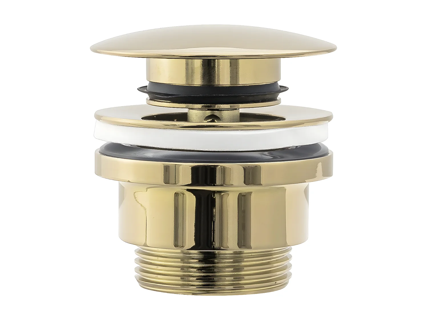 Bonde de lavabo universel clic-clac REA GOLD avec liège protégé contre la corrosion