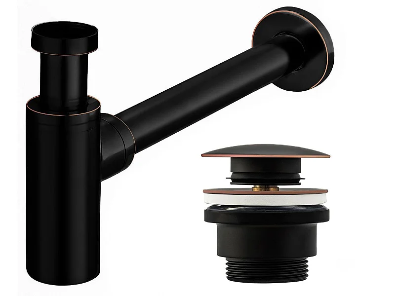 Syphon Wastafelsifon Klik-Klak Universeel Rea Black Old