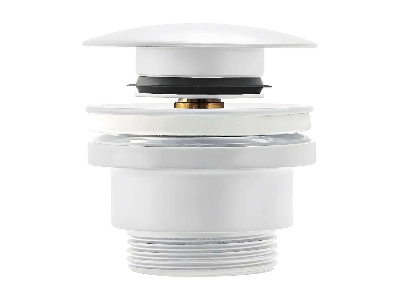 Bathco 0212OR - Wastafelafvoer zonder overloop CLICK-CLACK, 6 cm