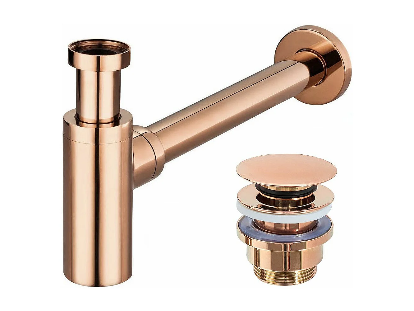 Siphon De Lavabo Universel Clic-Clac Rea Rose Gold