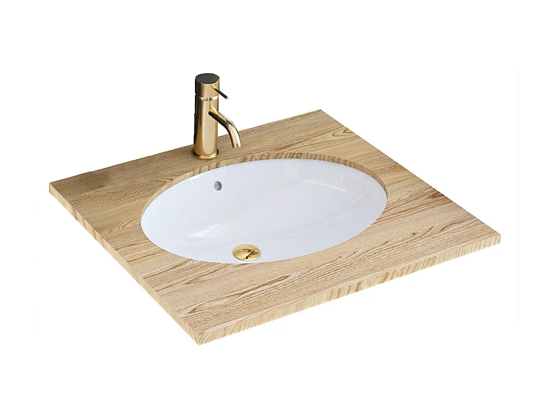 Lavabo Bajo Encimera Rea Nel White