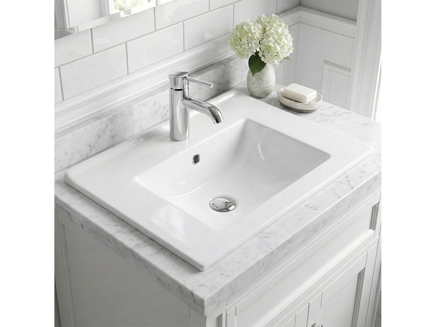 Vasque À Encastrer Rea Dafne 60 White