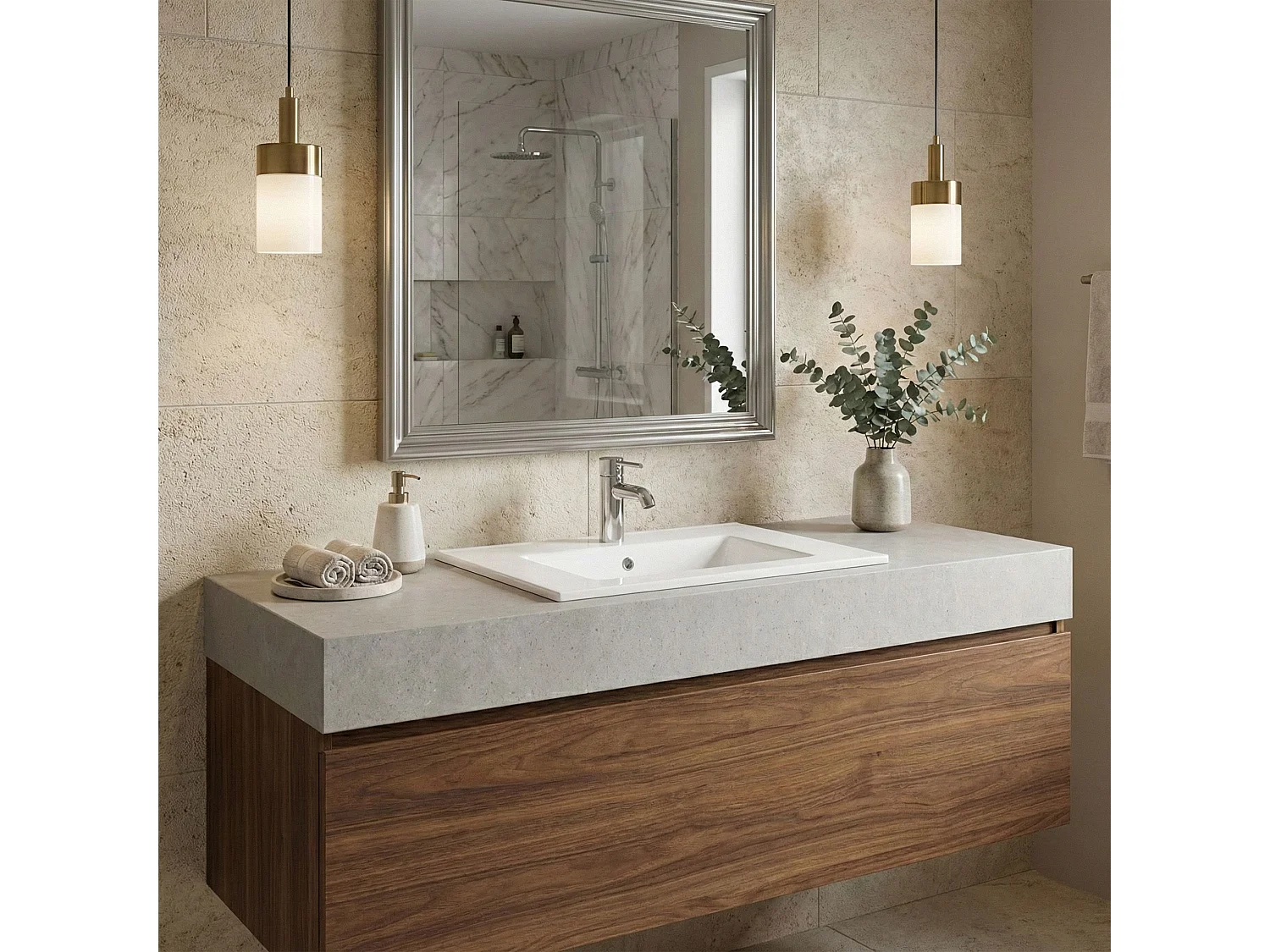 Vasque À Encastrer Rea Dafne 60 White