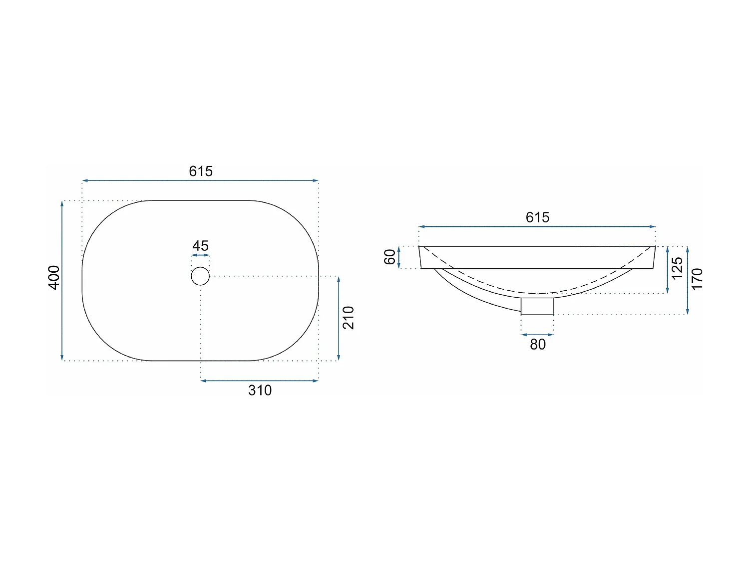 Vasque À Encastrer Rea Arleta White