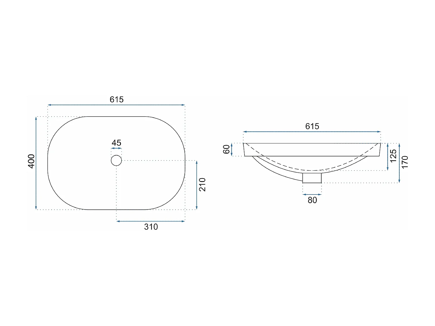 Vasque À Encastrer Rea Arleta White