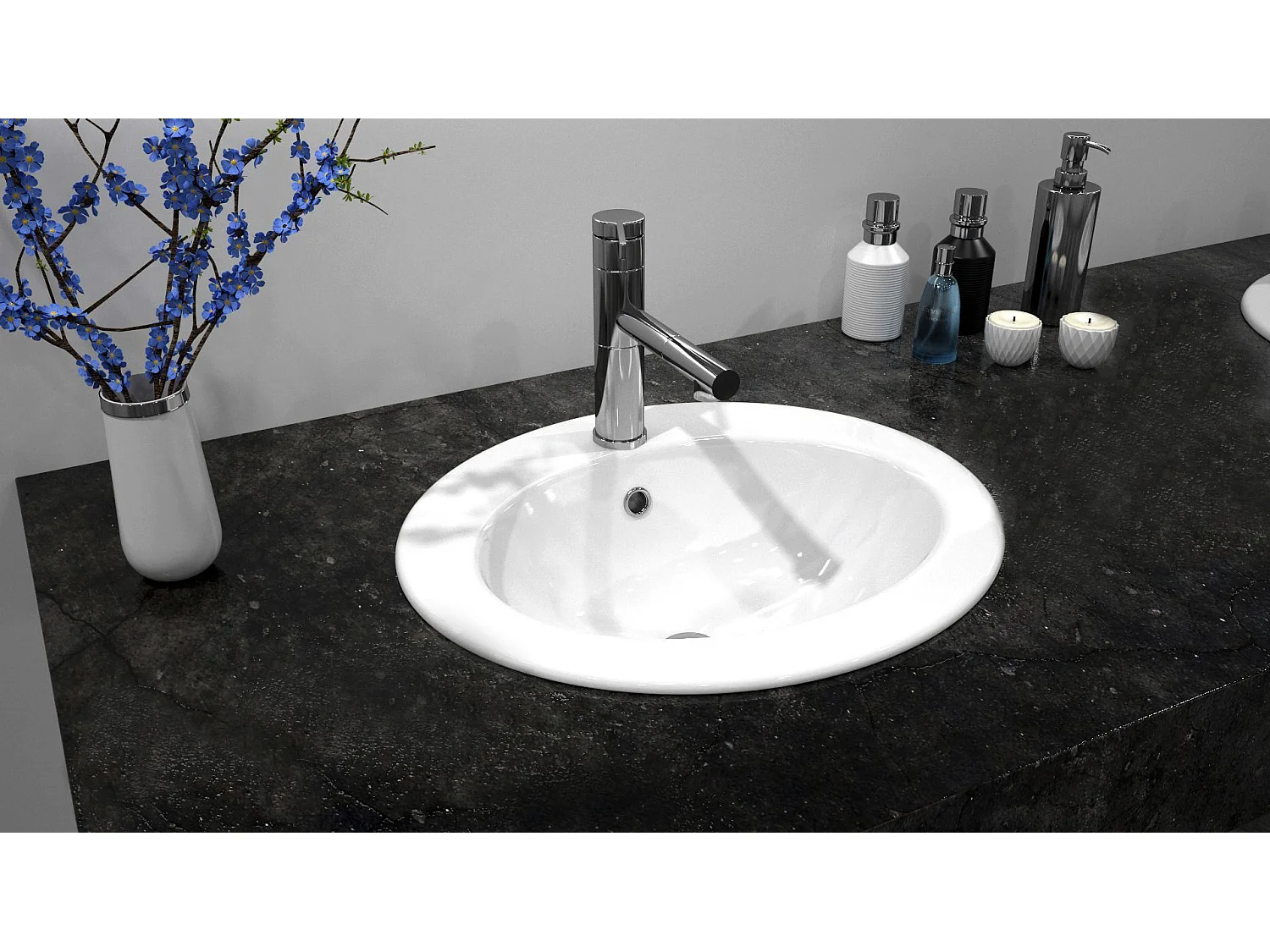 Inbouwwastafel Rea Dalia White