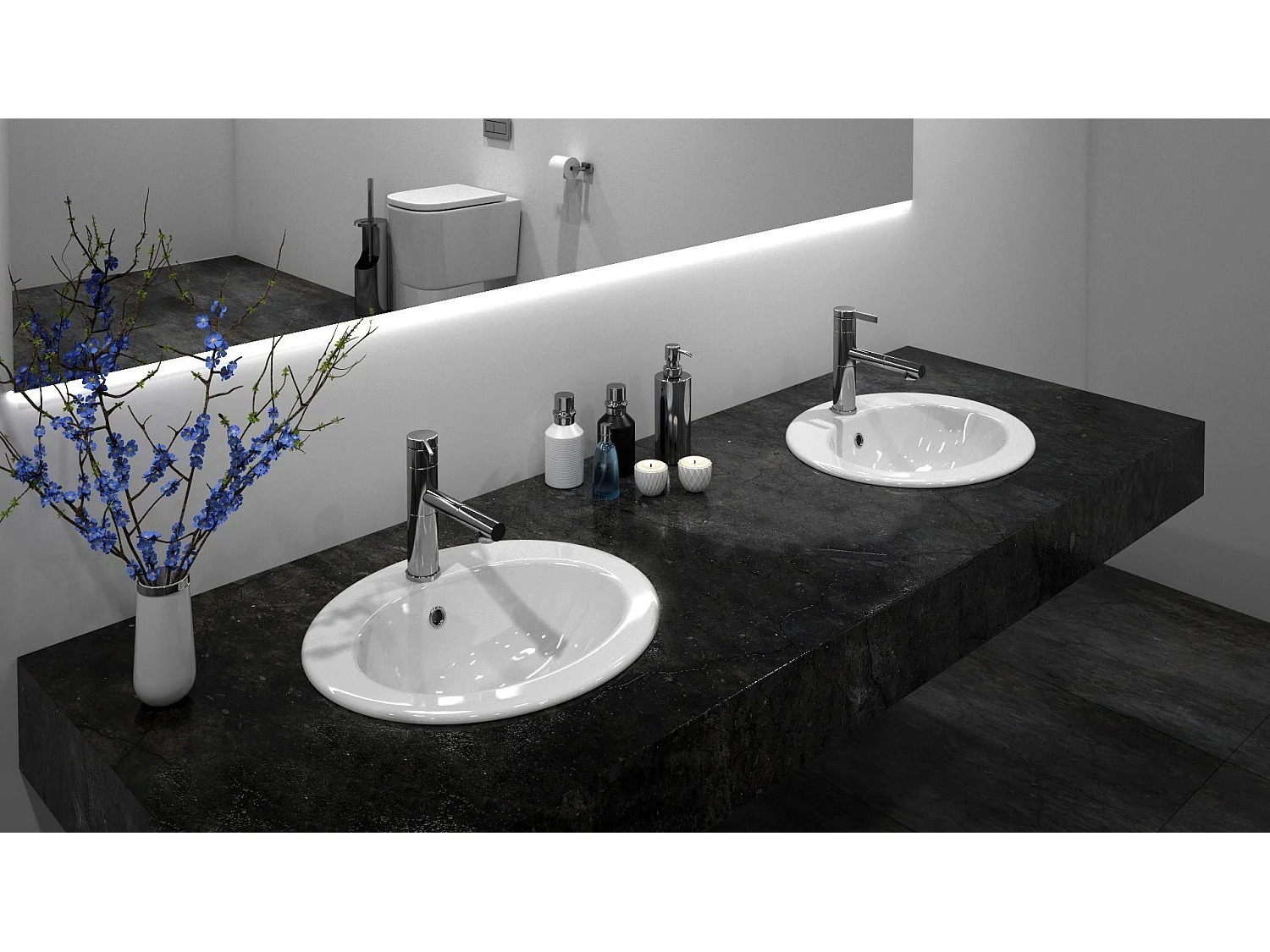 Inbouwwastafel Rea Dalia White