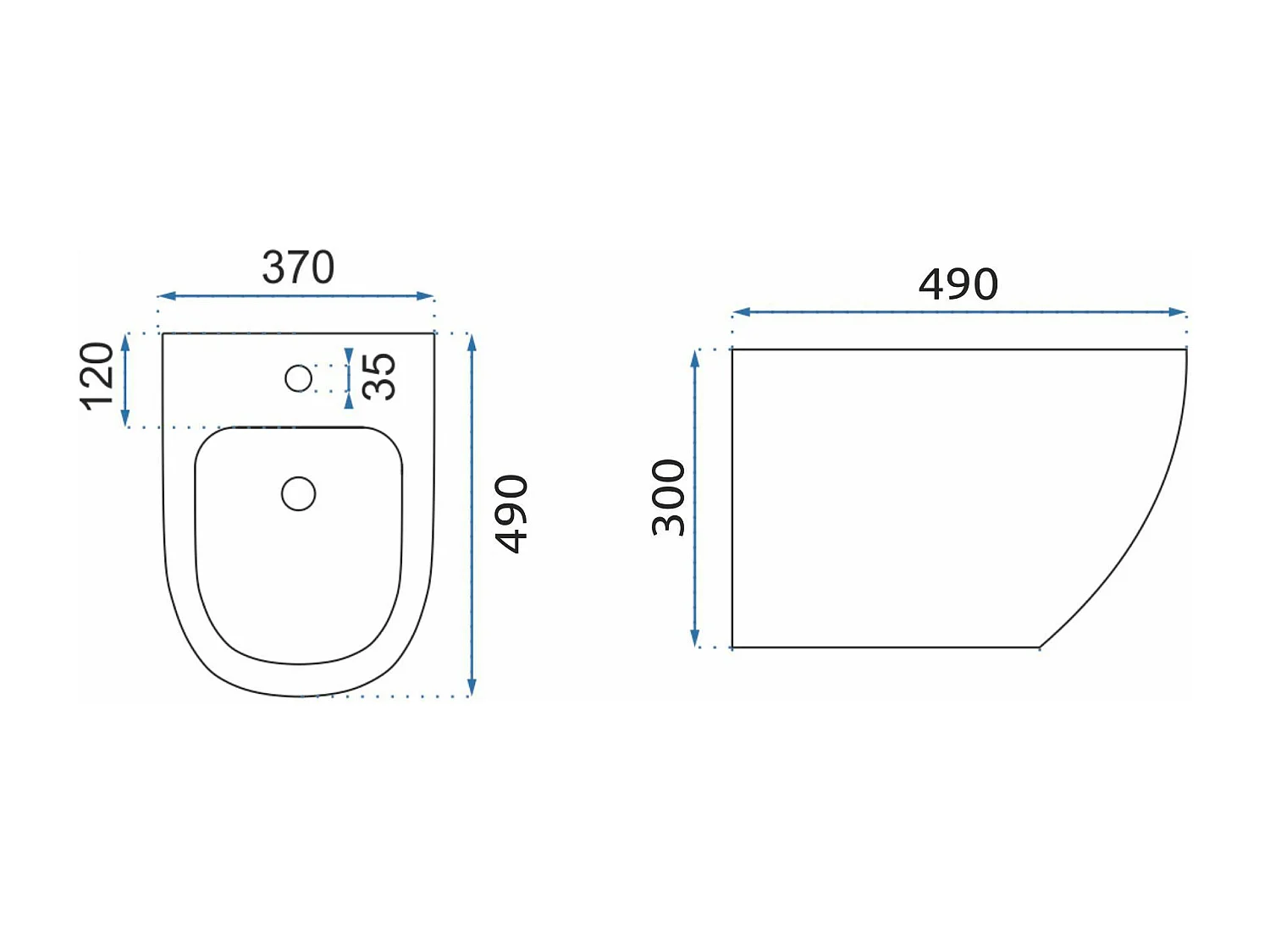 Bidet Suspendu Rea Olivier White