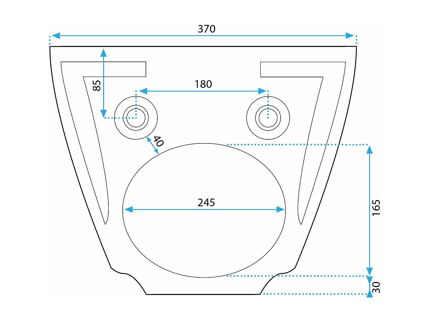 Wandhängendes Bidet Rea Olivier White