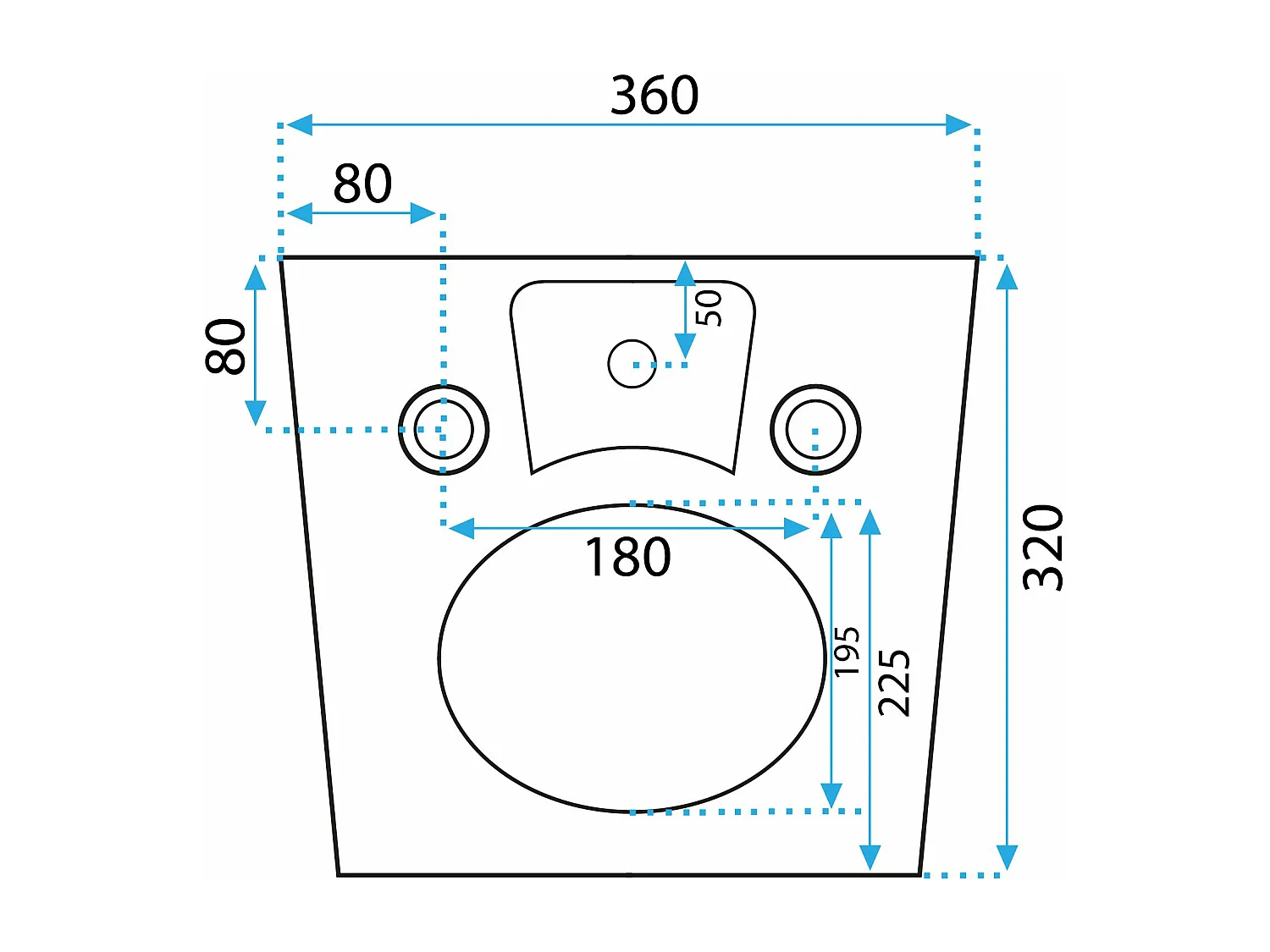 Wandbidet Rea Carlo Carter Mini White