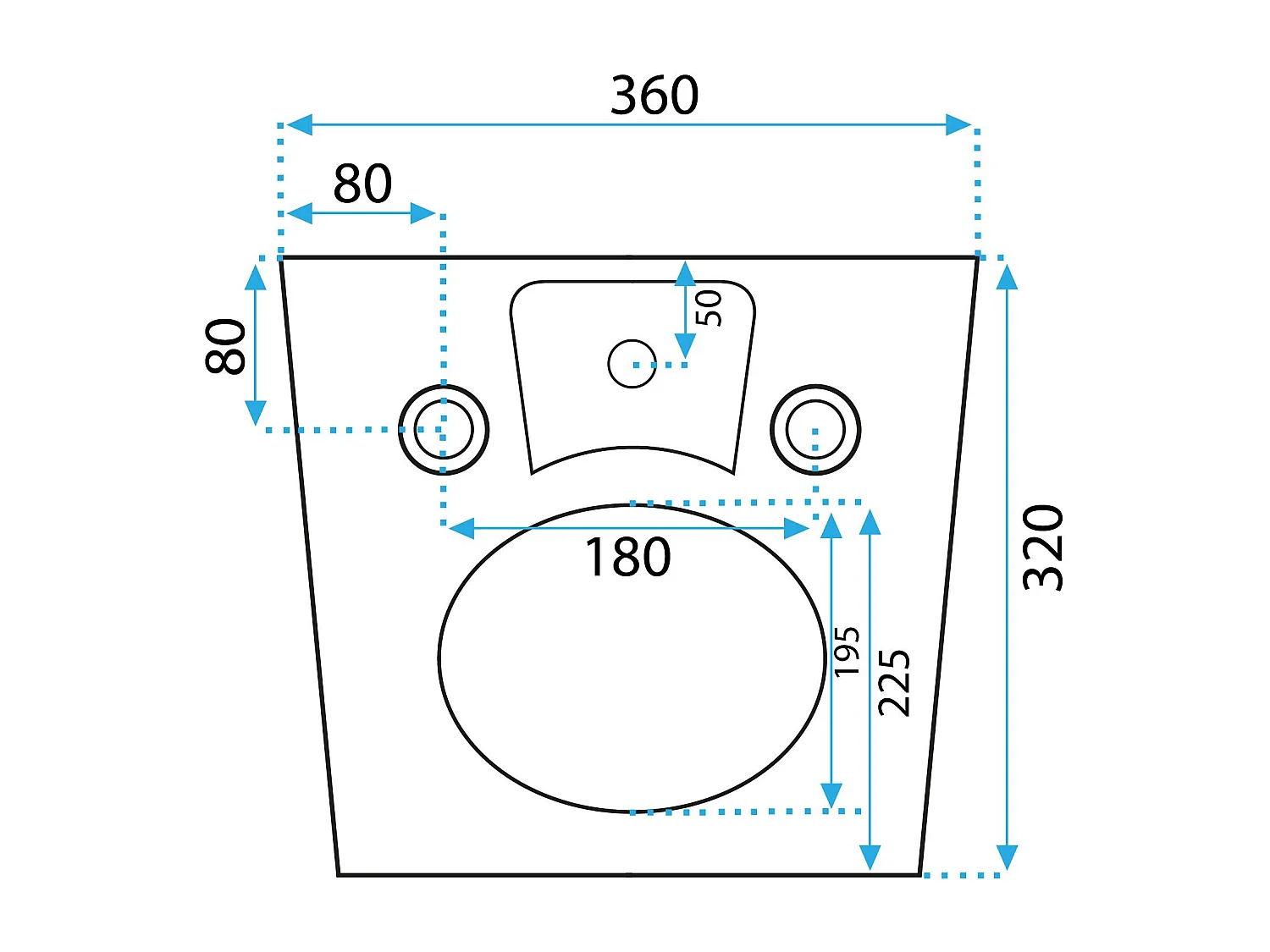 Wandbidet Rea Carlo Carter Mini White