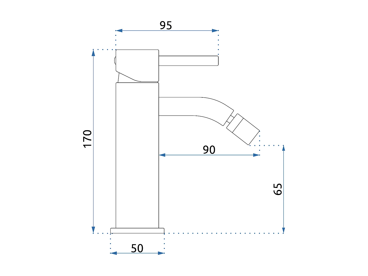 Robinet De Bidet Rea Lungo White