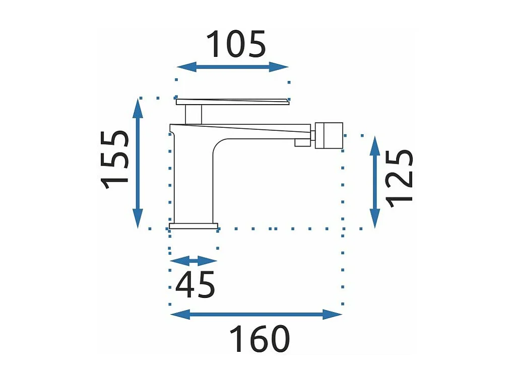 Robinet De Bidet Rea My1709-9Dbr Romano Black