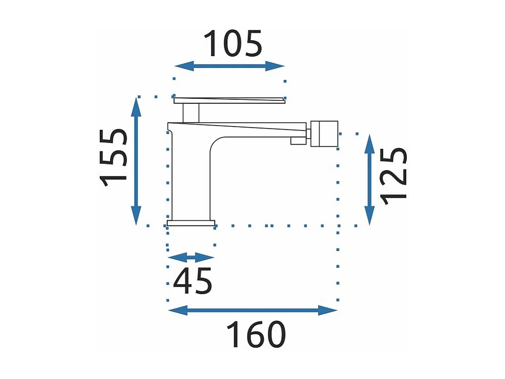 Robinet De Bidet Rea My1709-9Dbr Romano Black
