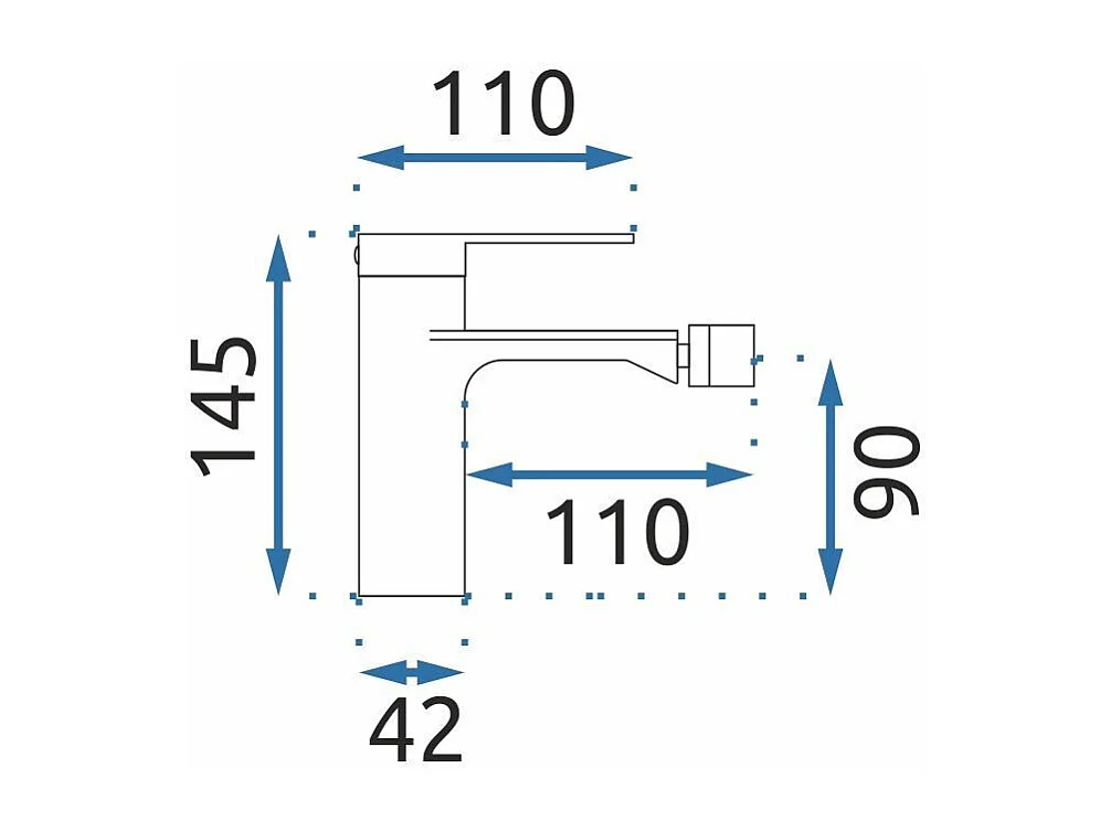 Robinet De Bidet Rea My1902-9H Storm Titanium