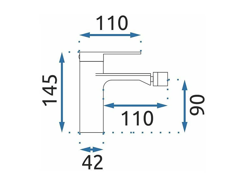 Robinet De Bidet Rea My1902-9H Storm Titanium