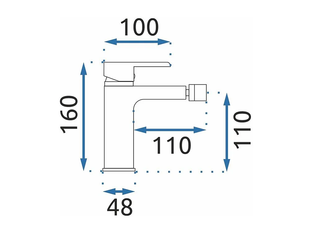 Robinet De Bidet Rea My1805-9Wg Bloom White/Gold
