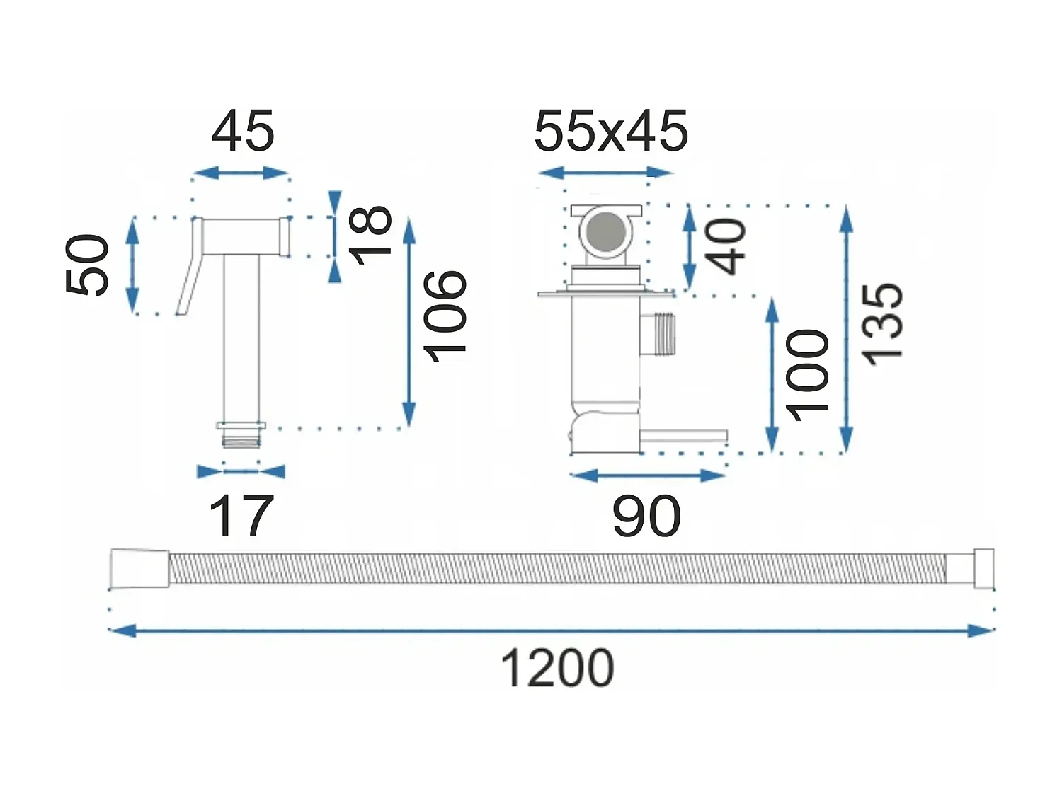 Robinet De Bidet Rea Fenix Chrome