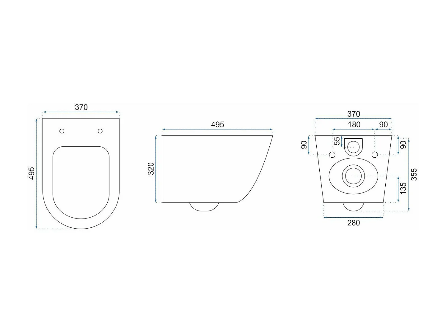 Taza De Inodoro Rea Carlo Mini Rimless Duropla/Flat/Zm Gold