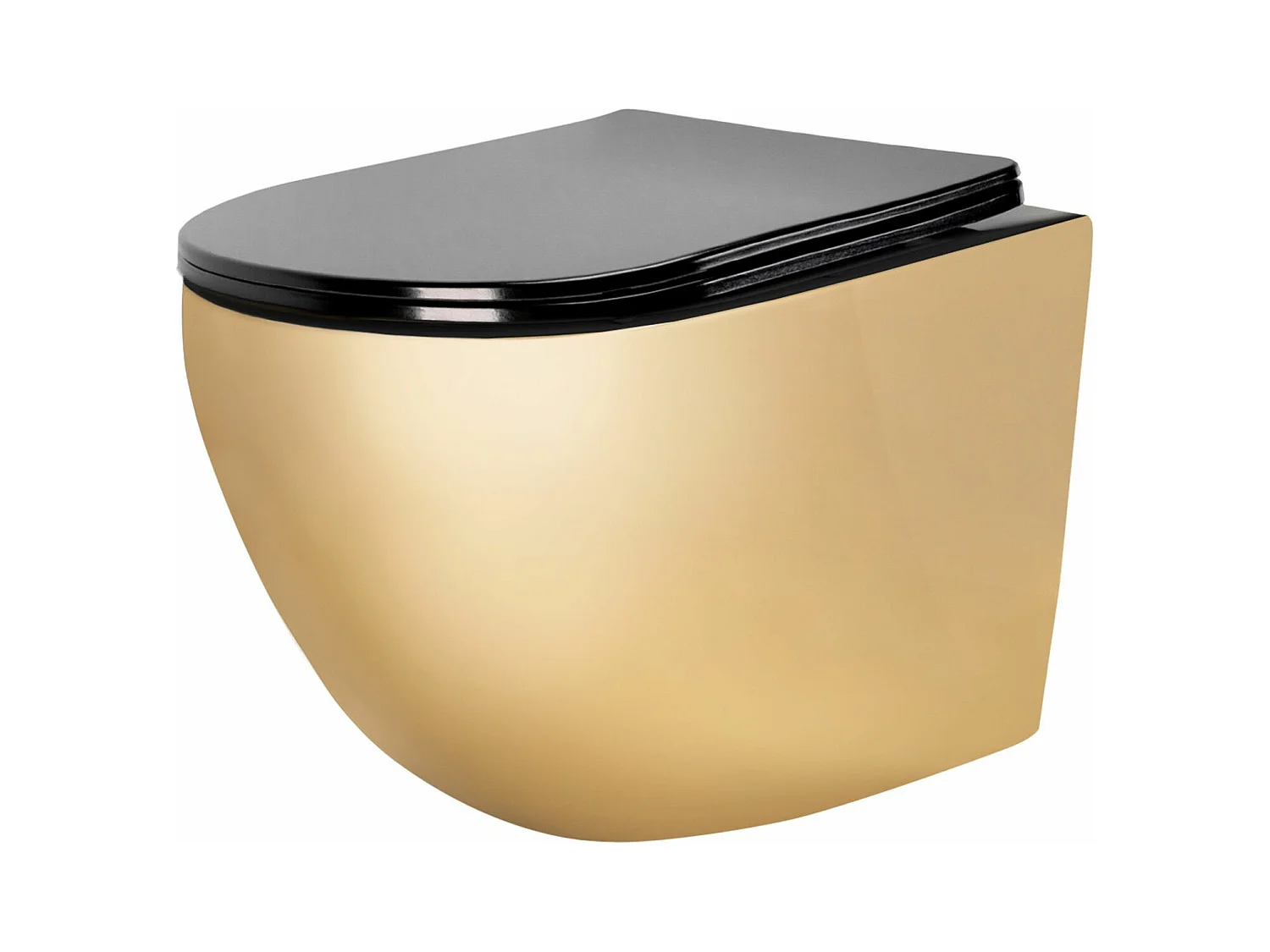 Cuvette Wc Suspendue Rea Carlo Mini Rimless Duropla/Flat/Zm Gold