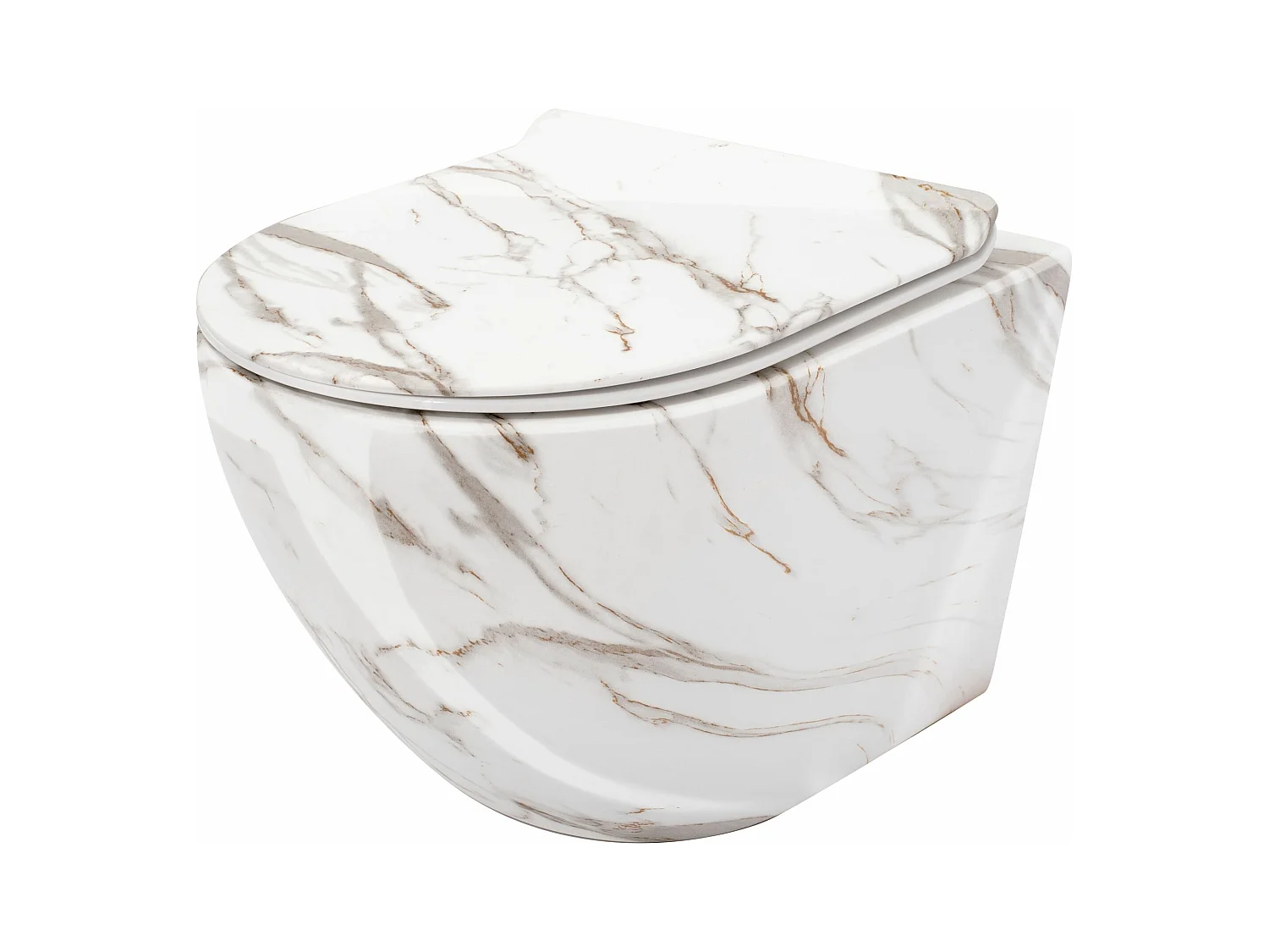 Cuvette Wc Suspendue Rea Carlos Duroplast/Slim/Zm Lava Shiny Grey