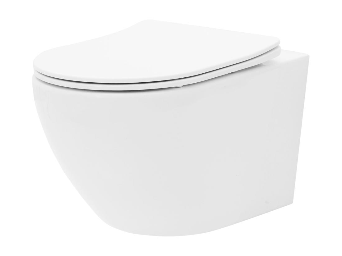 vente unique Cuvette Wc Suspendue Rea Carlo Mini Rimless Duroplast/Flat/Zm White