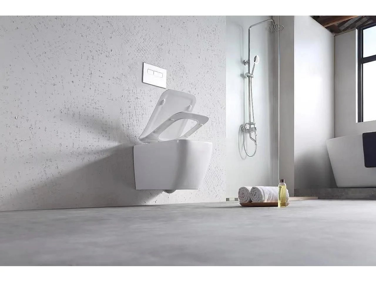 Cuvette Wc Suspendue Rea Martin Rimless Duroplast/Slim/Zm White