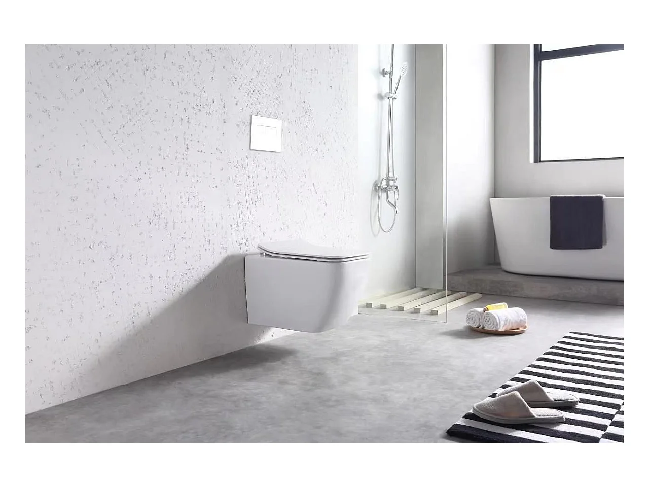 Wandhängendes Rea Martin Rimless Duroplast/Slim/Zm White
