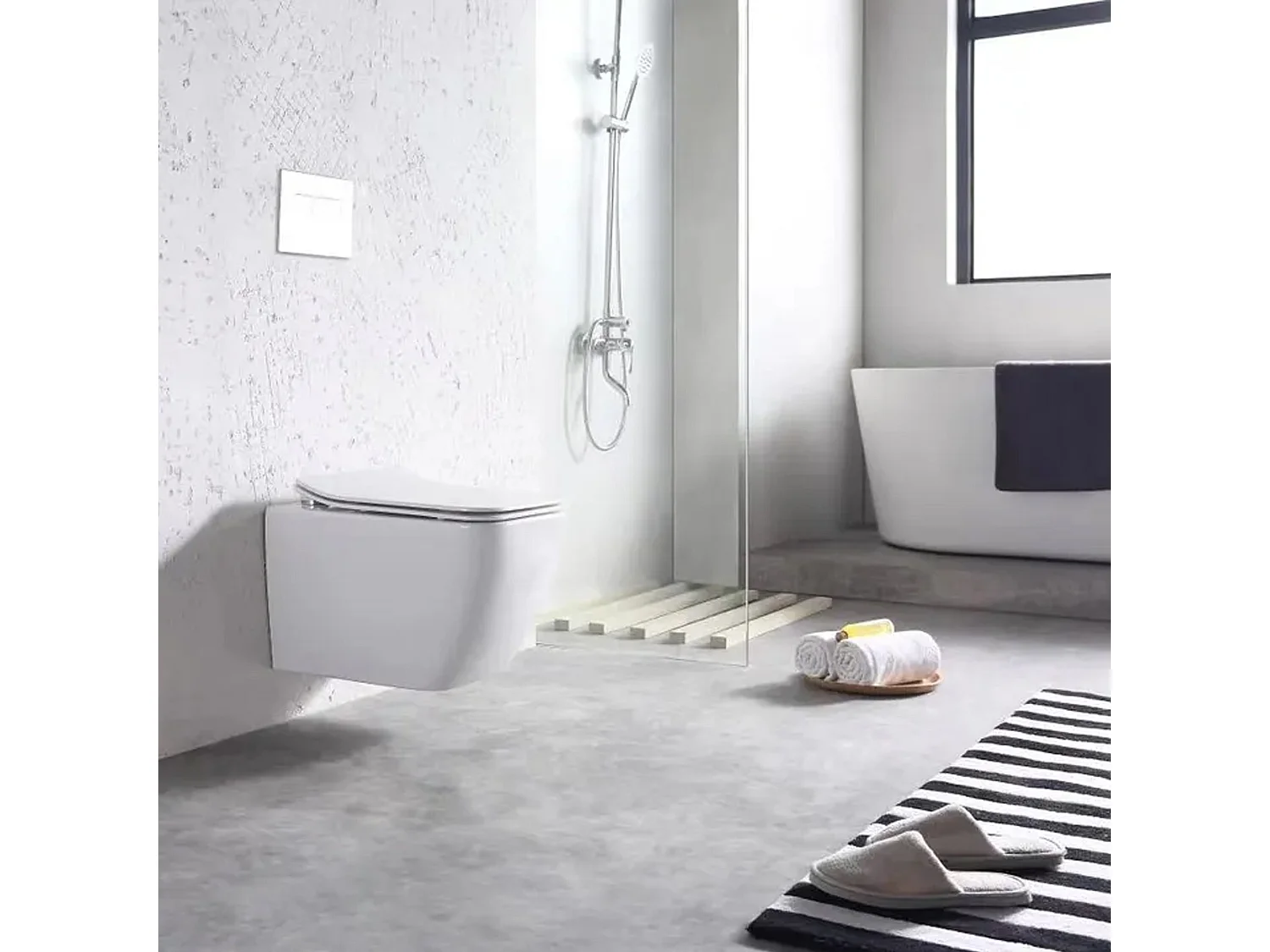 Cuvette Wc Suspendue Rea Martin Rimless Duroplast/Slim/Zm White