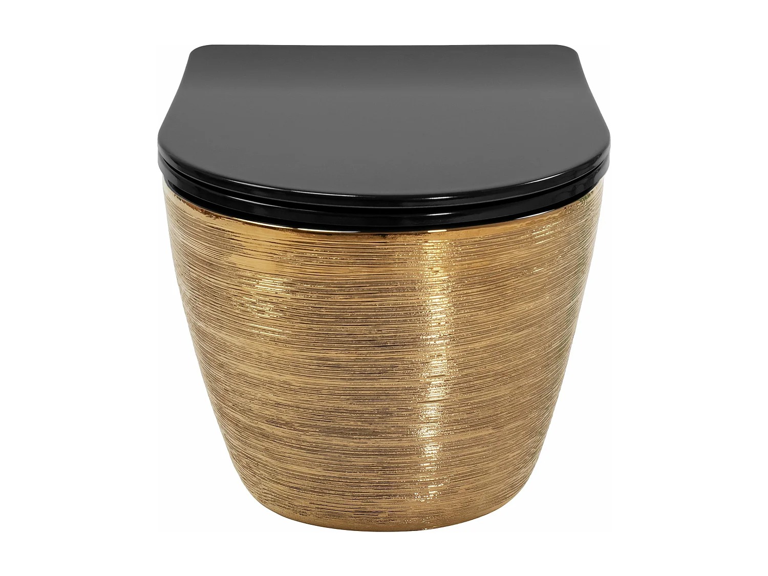 Cuvette Wc Suspendue Rea Carlo Mini Riml Dur/Flat/Zm Brush Gold