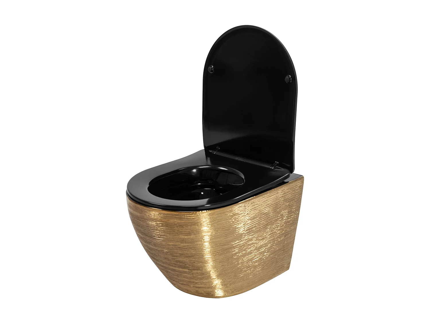 Cuvette Wc Suspendue Rea Carlo Mini Riml Dur/Flat/Zm Brush Gold