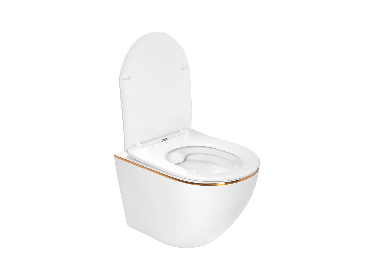 Cuvette WC suspendue Rea Carlo Mini Rimless Dur/Flat/ZM Blanc/Or