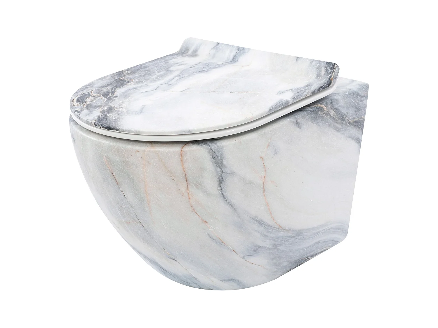 Cuvette Wc Suspendue Rea Carlos Duroplast/Slim/Zm Granit Matt Grey