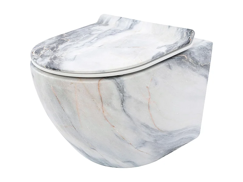 Cuvette Wc Suspendue Rea Carlos Duroplast/Slim/Zm Granit Matt Grey