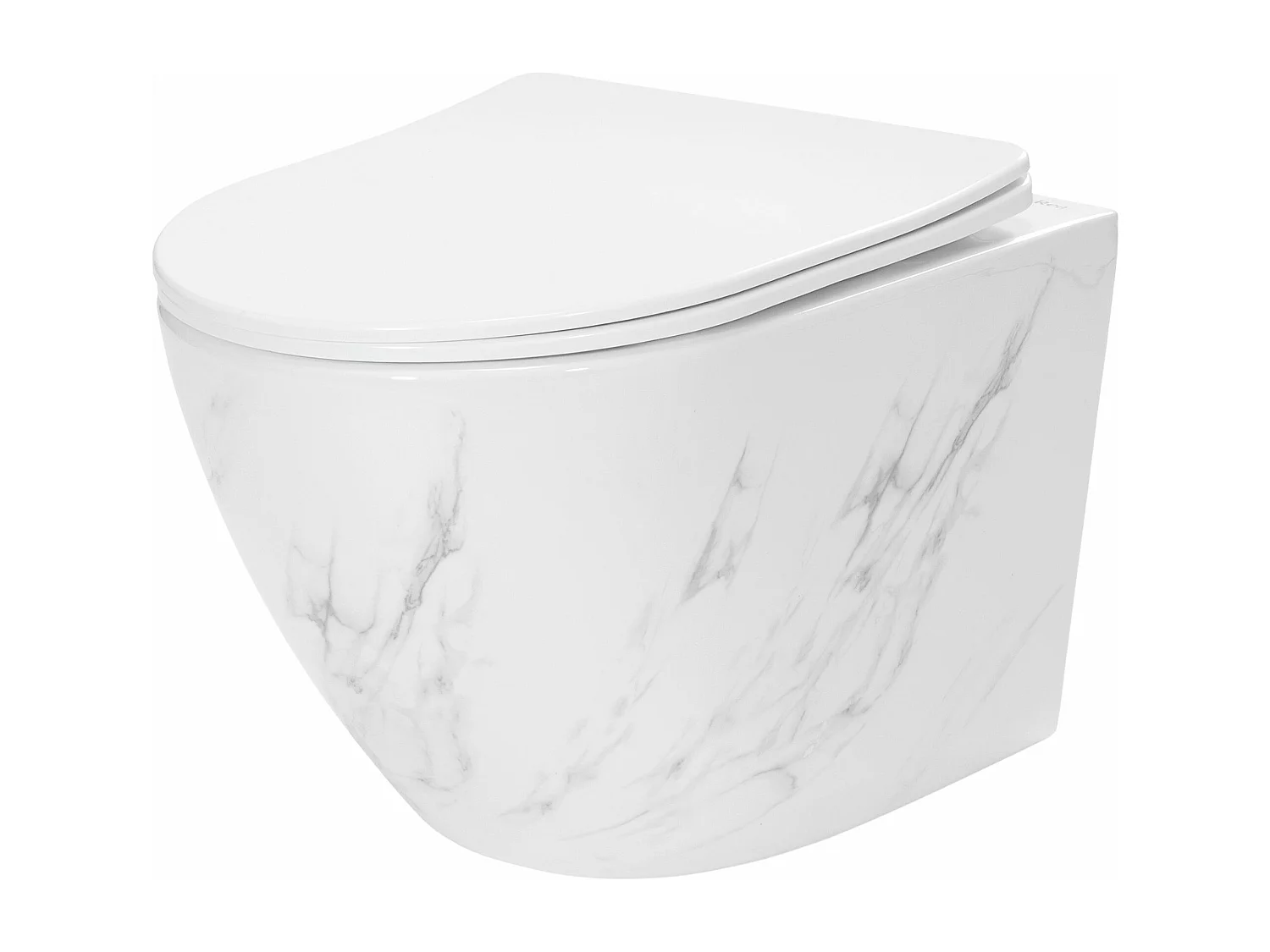 Cuvette Wc Suspendue Rea Carlos Duroplast/Flat/Zm Nature Marble Grey
