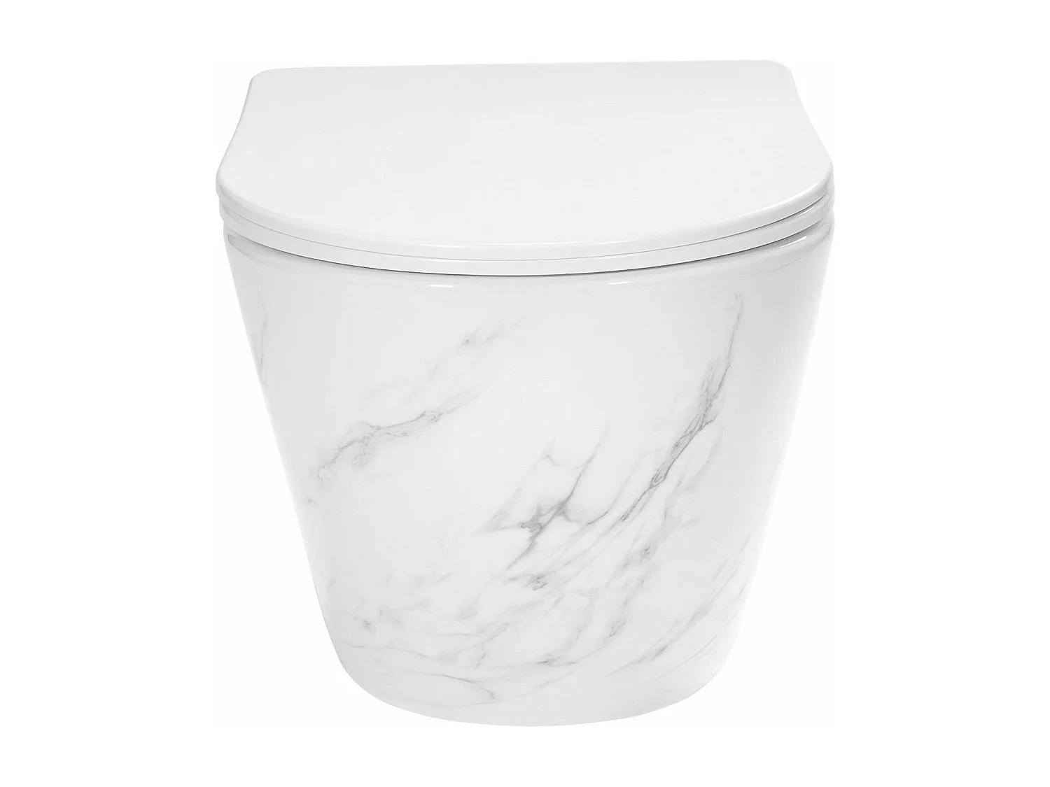 Cuvette Wc Suspendue Rea Carlos Duroplast/Flat/Zm Nature Marble Grey