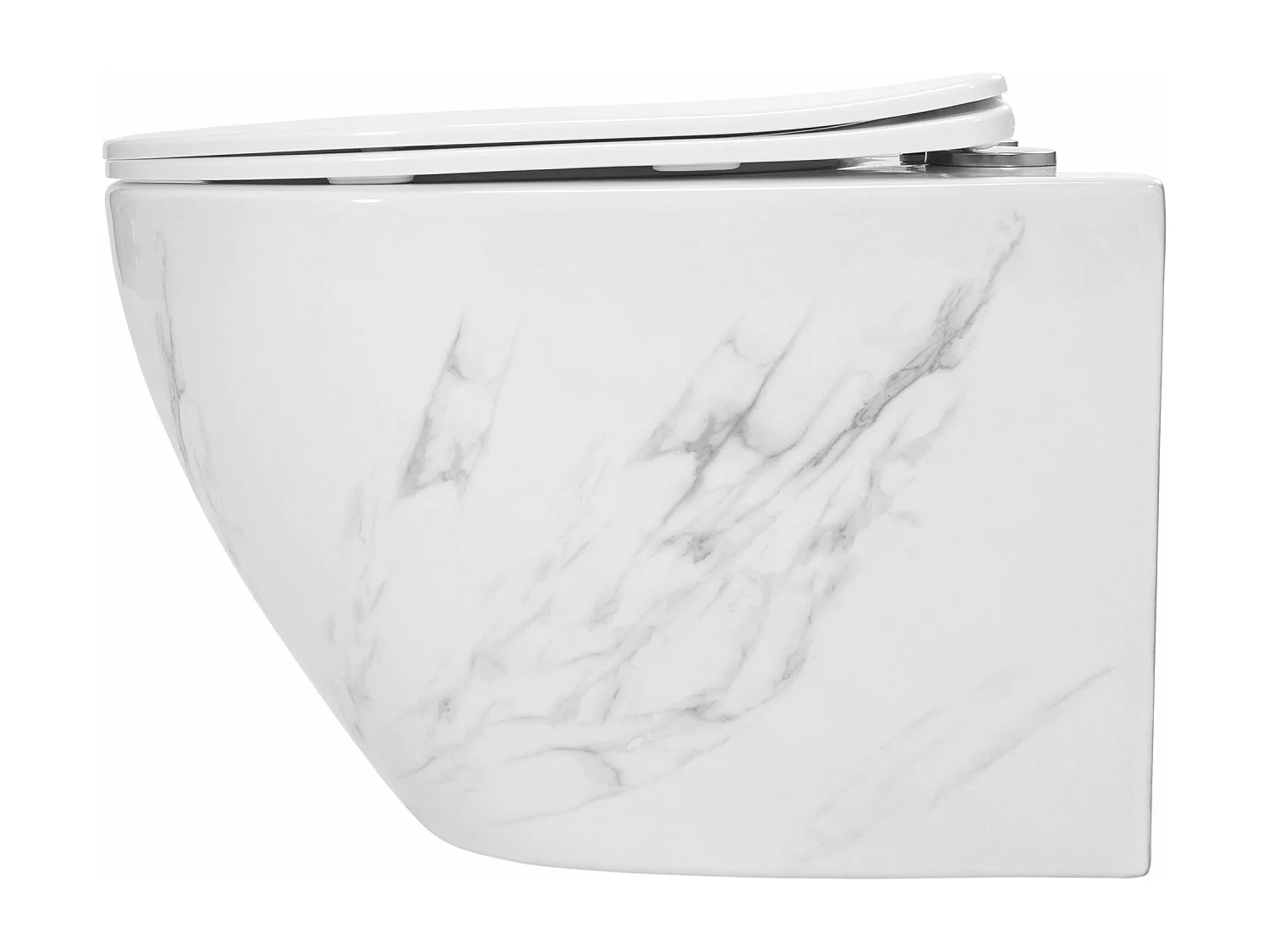 Cuvette Wc Suspendue Rea Carlos Duroplast/Flat/Zm Nature Marble Grey