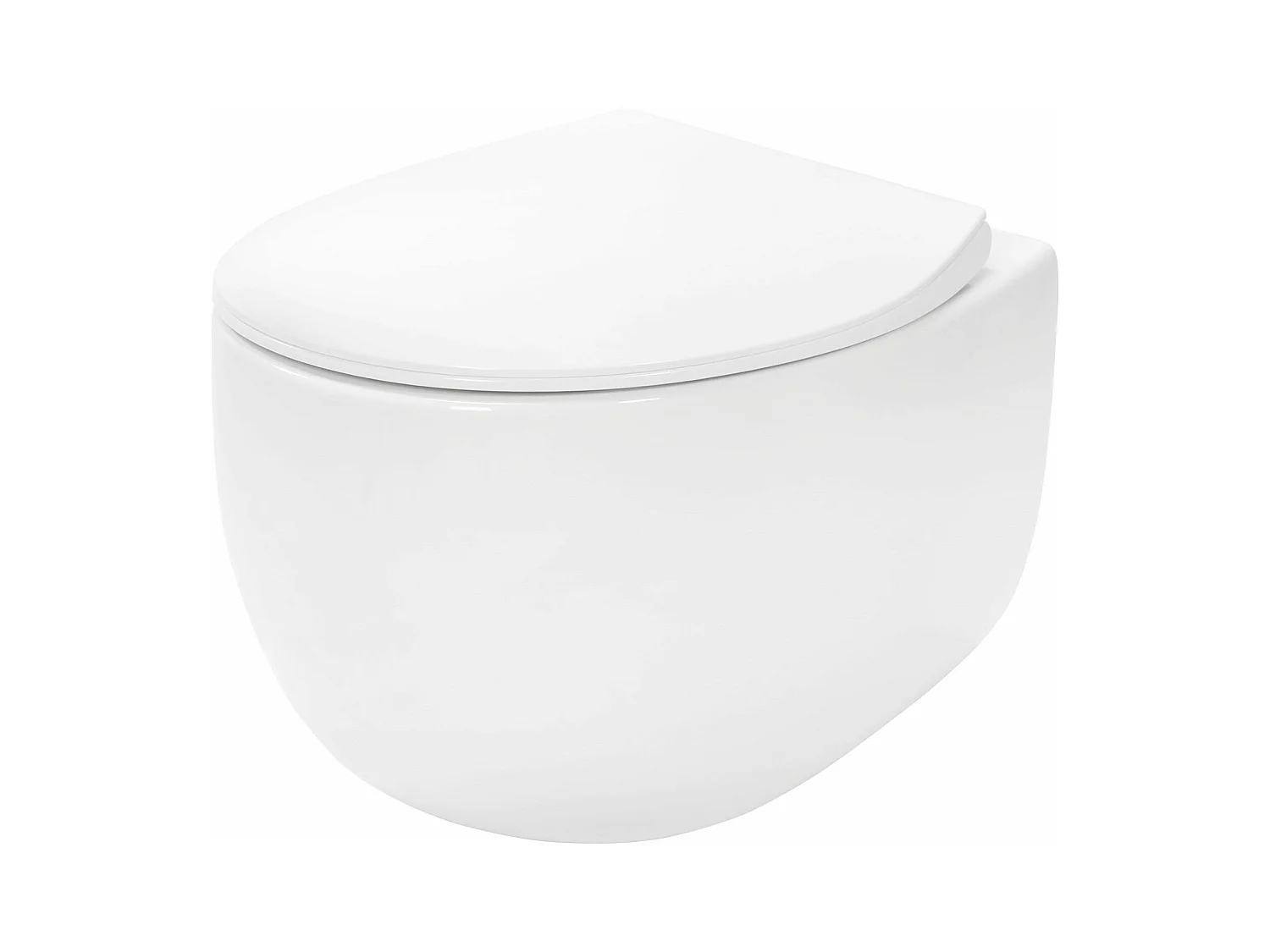 Cuvette Wc Suspendue Rea Lars Rimless Duroplast/Flat/Zm White
