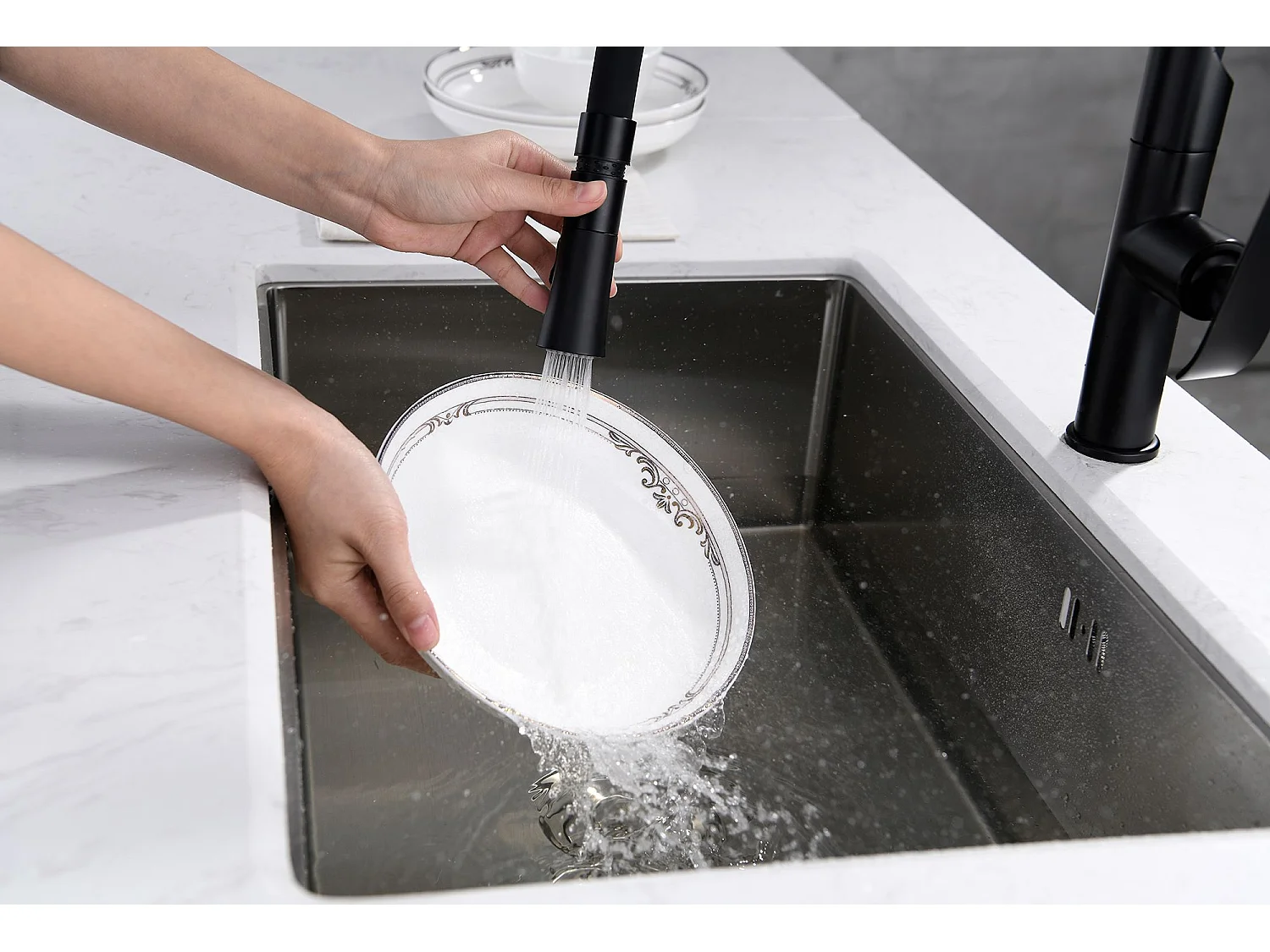 Robinet De Cuisine Rea Castor Black