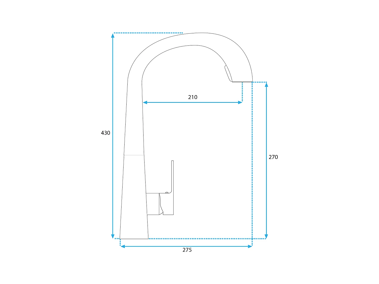 Keukenkraan Rea Js-K087B Ross Black