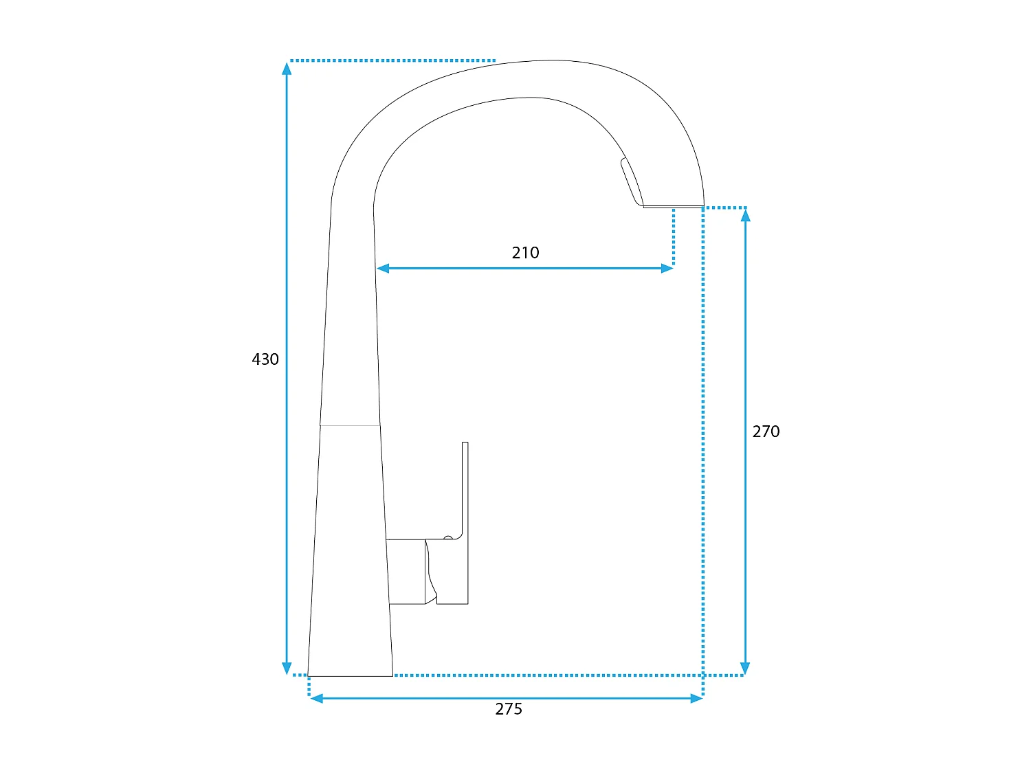 Keukenkraan Rea Js-K087B Ross Black