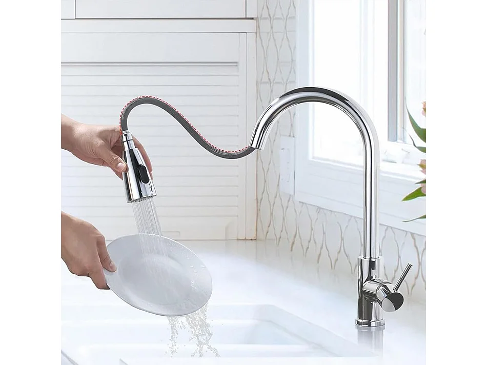 Robinet De Cuisine Rea Js-Ss008C Cross Chrome