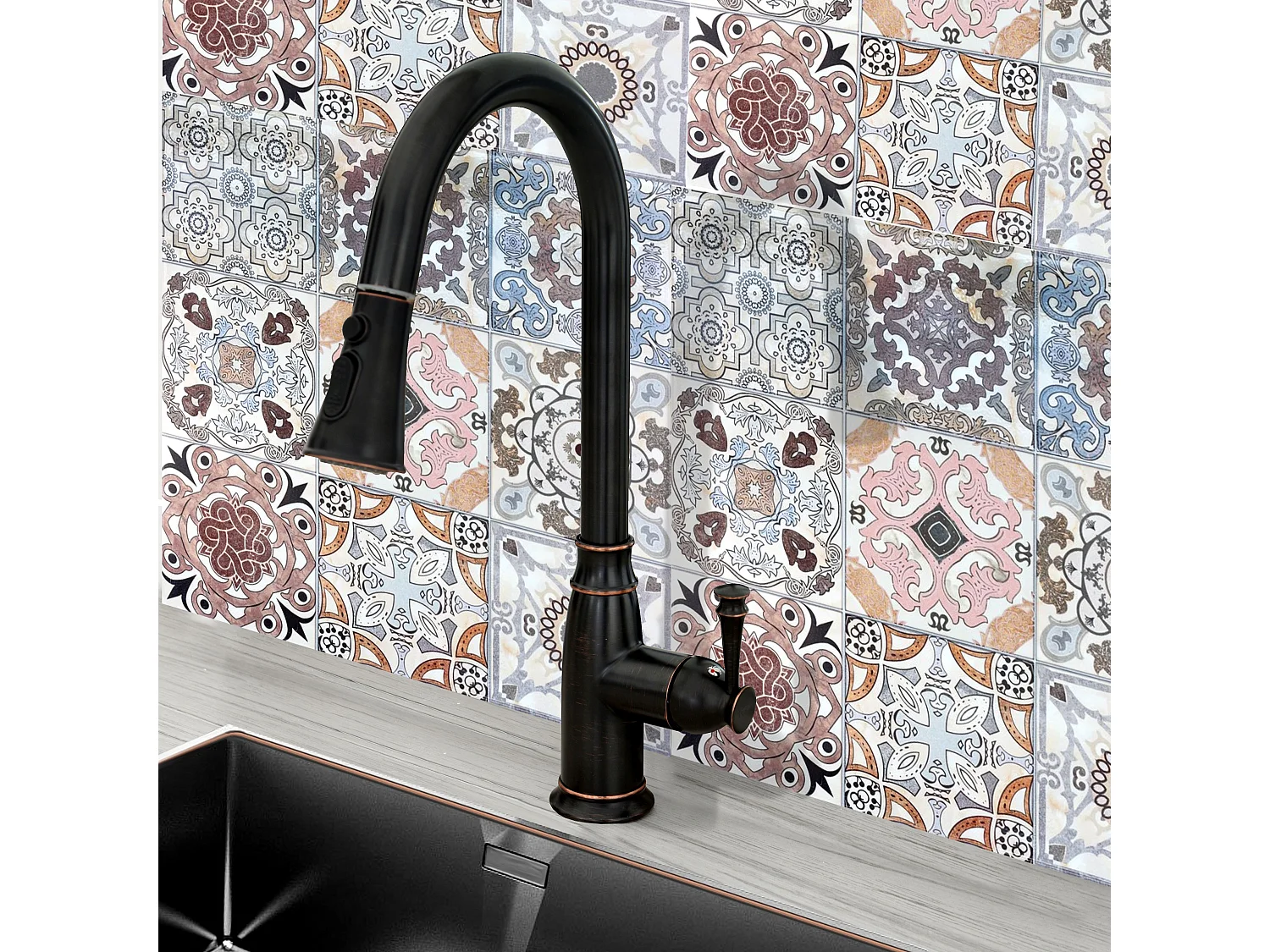 Robinet De Cuisine Rea Deco Black